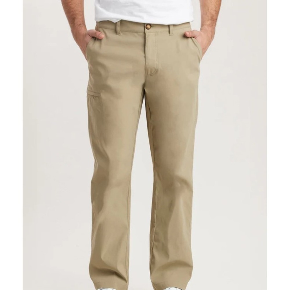 UB Tech Rainier Travel Chino Mens 36x32 Khaki New Tech Utility Pants